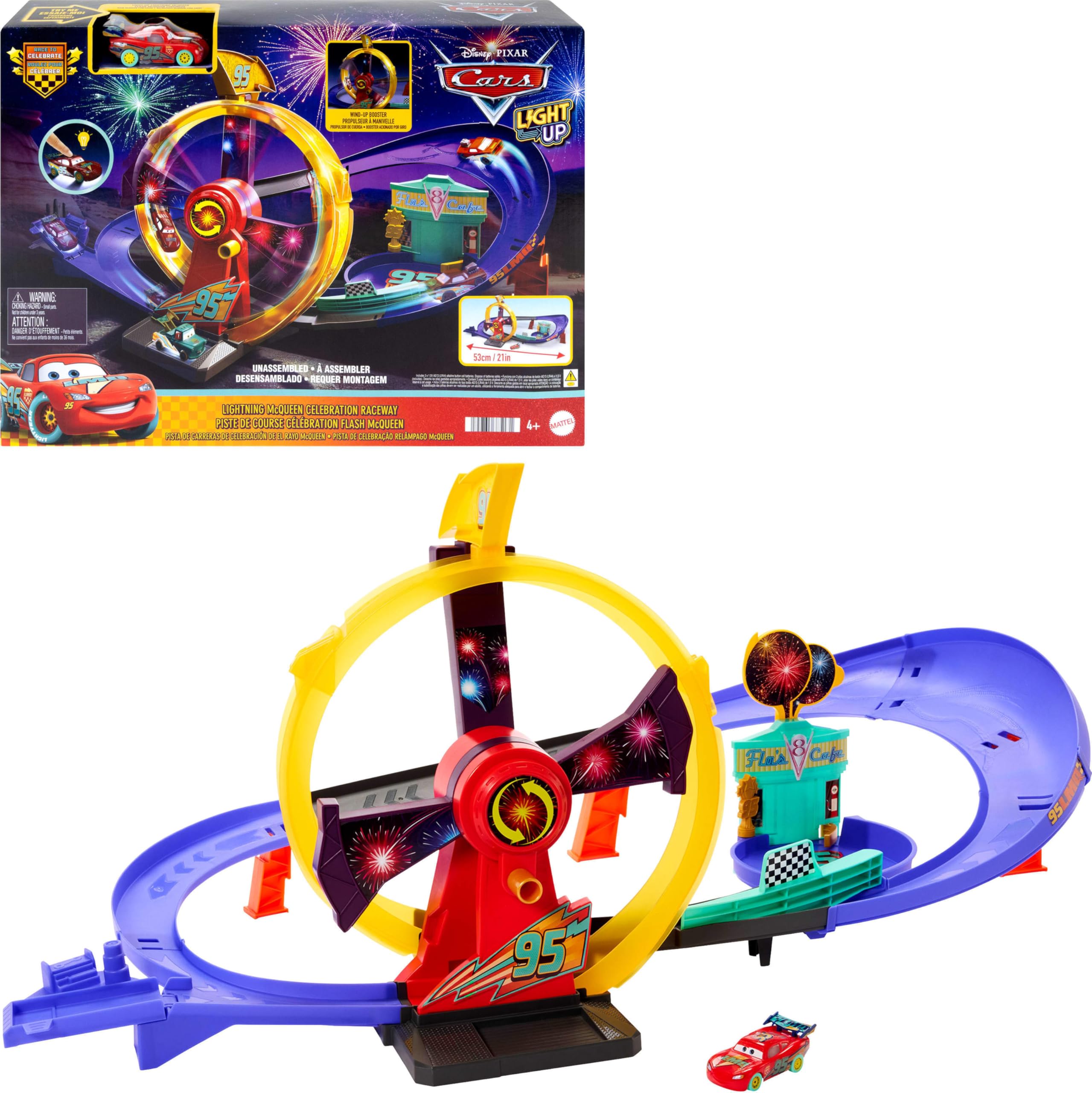 Amazon.com: Mattel Disney Pixar Cars Toy Track Set with Light-Up